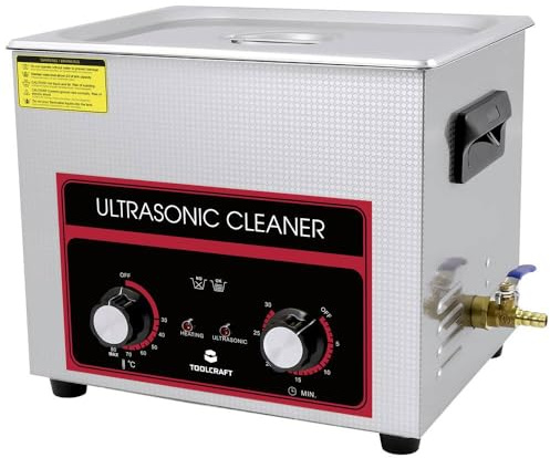 Toolcraft USC-1000 Ultraschallreiniger Werkstatt, Schmuck, Bürobedarf 440 W 10 l mit Heizung, mit Reinigungskorb