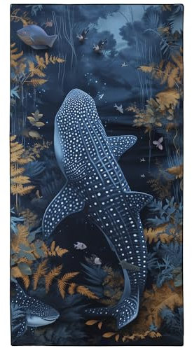 YISUMEI Mikrofaser Strandtuch XXL, Strandhandtuch Leicht Badehandtuch Schnelltrocknend, Gefleckter Hai, 180 x 90 cm