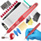 FONPOO Stick and Poke Set, Handpoke Tattoo Set mit 10 Tattoo Nadeln und Practice Skin Transfer Papier, Hand Poke Kit