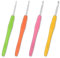 Piriuuo 4 Stück Häkelnadel Set, 4 Größen Bunte Ergonomische Häkelnadel mit Silikongriff Häkelnadeln 14 cm Lange Häkelnadel Stricknadel DIY-Handstrick für Anfänger und Häkelliebhaber, 2/2.5/3/3.5 mm
