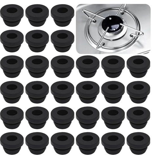 LEBOKJ 30 Stück Gummidurchführungen,Topfträgergummis Wohnmobil-Kochfeld Zubehör Gummitüllen rostgummifüße Gummitüllen für Topfstützen mit 5mm Stäben Kompatibel mit Dometic, Smev und Thetford