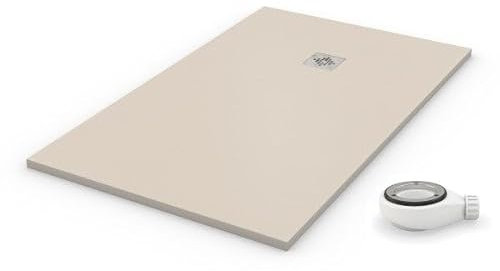 PLATO DE DUCHA NATURAL CREMA - 60x60cm - resina con cargas minerales