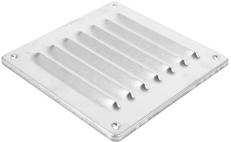 Angoily Gitterabdeckung für Zuhause Quadratische Lüftungsabdeckung Aus Edelstahl Lamellengitter Luftrückführung Regenfestes Design