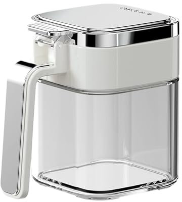 Hutnncg Caja de condimentos con tapa, contenedor de sal de 380 ml, recipiente hermético de grado alimenticio para sal, pimienta y azúcar para almacenar café