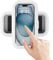 Support de Téléphone de Douche Étanche, Boîtier Téléphone Étanche avec Support Mural 360° Rotation et Réglable, Support Universel pour Douche Salle de Bain Cuisine, Pour Smartphone Moins de 7, Blanc