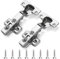 Cabinet Hinges Kitchen Cabinet Wardrobe Door Hinge 110 Degree Steel Mute Concealed Hinges with Screws for Kitchen Bathroom Bedroom Dining Room 2 Pc