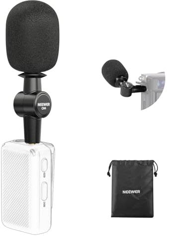 NEEWER Mini Microfono Omnidirezionale con TRS 3,5mm per Fotocamera DSLR Registratore per Vlog Podcast Intervista, Compatibile con Rode Wireless GO II DJI Mic CM28 CM31 Trasmettitore, CM4