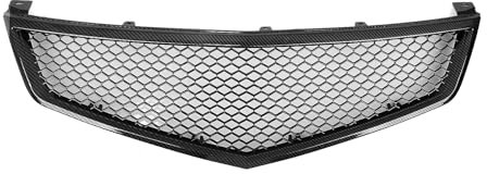 Rejilla De Radiador Parrilla Delantera Carreras Para Acura TSX 2006-2008 Estilo Panal, Aspecto Fibra Carbono Color Negro Brillante Y Mate Paragolpes Superior Malla Capó Parrilla Delantera(Carbon Fiber
