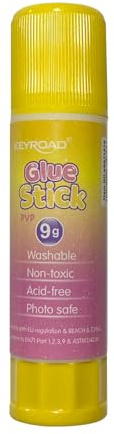 KEYROAD Pastel Stickkleber/PVP/Klebestick 9g/Farbig/Kleber Schule/1 Stück