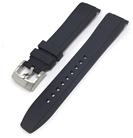 Kiaoeiuyti Weicher Gummigurt universeller Ellbogenbogengummi -Gummi -Band -Ersatz Armband Uhr 18mm 20 mm 22 mm Fit für Naturs Uhrengurt Interesting life