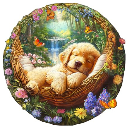 Hakumata Holzpuzzle Erwachsene Hunde - 280 Teile Holz Puzzle Geschenkbox | Holzpuzzle für Erwachsene Wanddekoration,Wooden Puzzle,Weihnachten und Geburtstag Geschenke für Puzzleliebhaber,Stressabbau