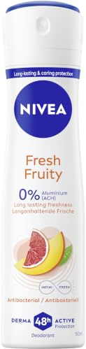 NIVEA Fresh Fruity Deospray, Deo ohne Aluminium (ACH) mit frischen Duft für ein frisches Hautgefühl, Deodorant mit 48h Schutz und einzigartiger INFINIFRESH Formel (150 ml)