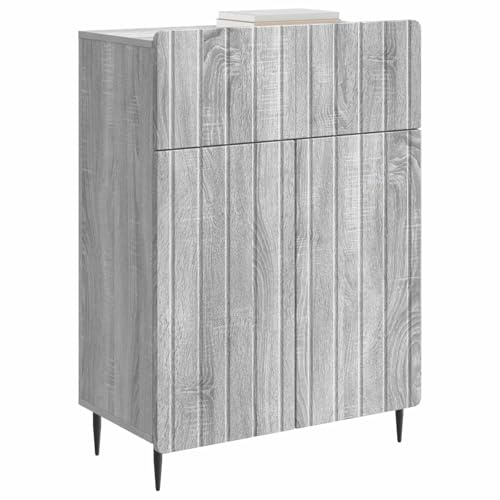 vidaXL Sideboard Graues Sonoma 66 x 34,5 x 92 cm Holzwerkstoff, Vielseitige rechteckige Aufbewahrung, moderner Sideboard für Wohnzimmer, stylische Kabinett für Essensbedarf