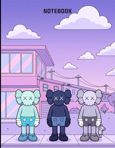 Graffiti Friendship Best Friends KAWS Pop Art Inspired College Ruled Notebook: Street Art Style Notebook For Teens ( 8.5 x 11 inches) Blank Lined Notebook Journal- 120 Pages