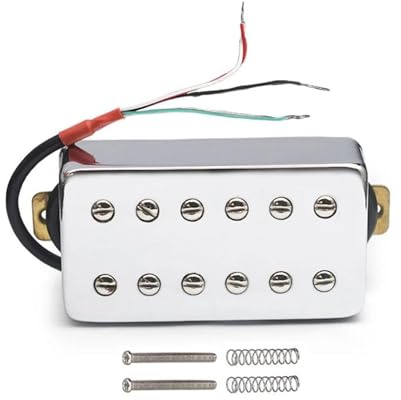 Professioneller 6 Saitiger Humbucker Tonabnehmer Mit 12 Loch Design Für E Gitarren Verchromt(Neck)
