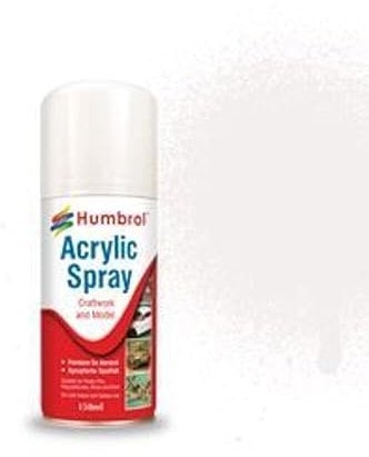 Humbrol Satin Spray Paint - AD6135 Acrylic No 135 Varnish 150ml - Model Paints for Plastic Kits, Fast-Drying Modelling Paint for Crafting Surfaces Including Plastic, Fabric, Glass, Wood & Metal Models