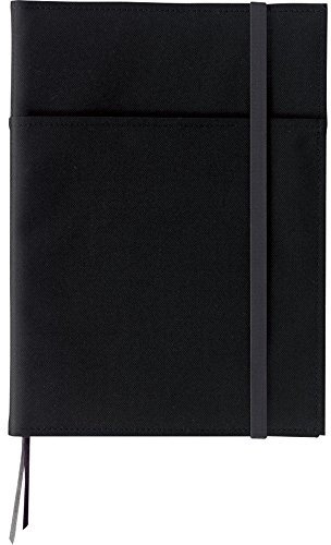 Kokuyo Systemic - Copertina per notebook con doppia anello, con bordo bordo, semi B5 (17,8 x 24,8 cm), con regola normale, 35 righe x 40 fogli, copertina nera
