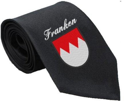 Wolfszeit Krawatte Bestickt mit dem Frankenwappen