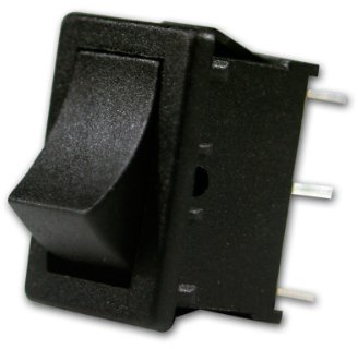 world-trading-net - Mini-Wippenschalter schwarz, 1-polig, max. 250V/3A