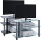 VCM Meuble TV Sideboard Armoire TV Rack TV Board Alu Verre Table Sindas Meuble TV Sideboard Armoire TV Rack TV Board Alu Verre Table Sindas Verre Clair