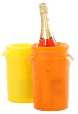 Holland Plastics THERMOS- SUPER DRINKS COOLER- ORANGE-CHILLS BOTTLES FAST & UP TO SIX HOURS!