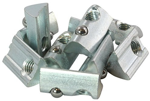 10x Nutenstein 6 St M6 Nut 6 - Typ I - M6 ohne Steg, Federkugel, Stahl verzinkt