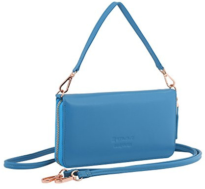 StilGut Smart Wallet aus Leder - Elegante Clutch, Geldbörse, Smartphonecase und Umhängetasche