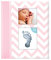 Pearhead P62202 Libro Dei Ricordi con Motivo a Zig Zag e con Tampone di Inchiostro Clean-Touch, Rosa
