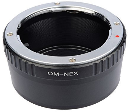 B.I.G. 421345 Objektivadapter mit Linse OM an Sony E schwarz