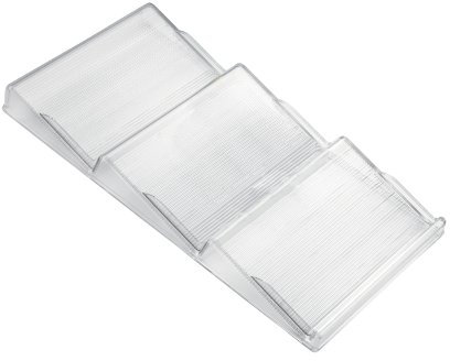 iDesign étagère à épices pour tiroir, porte épices en plastique adapté à de nombreux tiroirs de cuisine, rangement pour tiroir à 3 niveaux pour ranger les épices, transparent