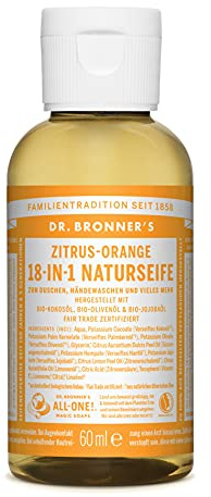 Dr. Bronner's Organic Pure Castile Liquid Soap Citrus Orange -- 2 fl oz, 2 Pack by Dr. Bronner's