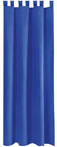 Bestlivings Blickdichte (Blau) Gardine mit Schlaufen in 140x145 cm (BxL), Vorhang Dekoschal als Sichtschutz