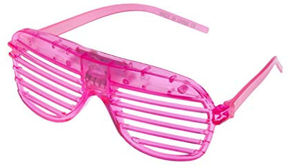 Ultra Pink LED Shutter Glasses - Party Flashing Glasses with Lights - Neon Glasses Rave Accessories - Futuristic LED Glasses 6 Colour Rave Glasses - Light Up Glasses - Glow LED Sunglasses