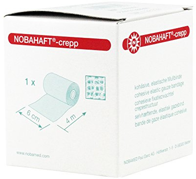 NOBAHAFT crepp kohäsive Mullbinde 4 m, Größen:6 cm x 4 m