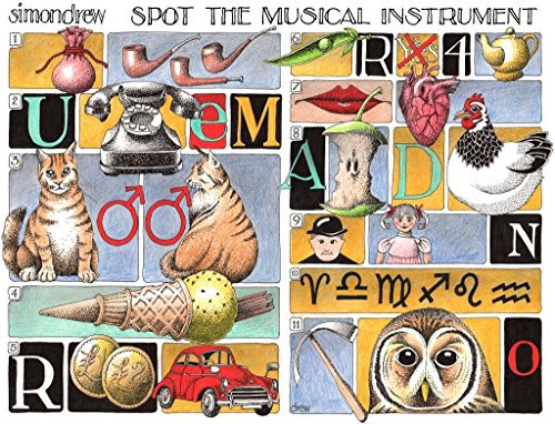 Spot the Musical Instrument - Simon Drew - Jigsaw Puzzle (1000 pieces)