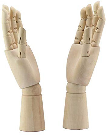 Tubayia 1 paire de mannequin en bois modèle main de décoration pour jouets présentoir à bijoux porte montres maison décoration