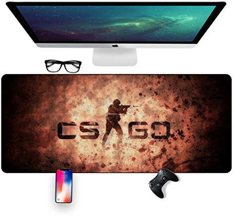 Mauspad CSGO Speed ​​Gaming Mauspad |XXL Mousepad | 700 x 300mm Großformat | 2 mm Dicke Basis | Perfekte Präzision und Geschwindigkeit, ich