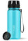 720°DGREE Trinkflasche 650ml “uberBottle“ crystalClear +Sieb - BPA-Frei - Auslaufsichere Wasserflasche für Kinder, Schule, Uni, Sport, Gym, Fitness - Sportflasche aus Tritan - Leicht, Stoßfest