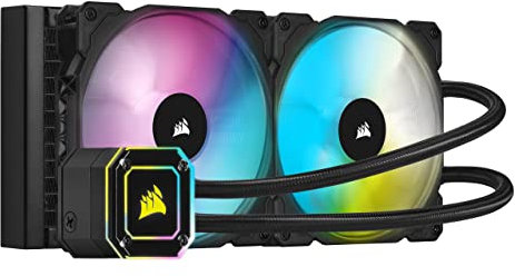 Corsair iCUE H115i ELITE CAPELLIX Dissipatore a Liquido, 33 LED RGB Luminosi, Tre Ventole PWM ML RGB da 120 mm, 400 a 2.400 RPM, Modalità Zero RPM, iCUE Commander CORE Incluso, Nero