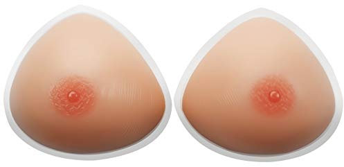 Vollence C Cup Selbstklebende Triangel Silikon Brustformen Falsche Brüste Silikonbrüste Brust Brustform für Mastektomie Prothese Transvestitismus Crossdressers Cosplay BH-Einlagen