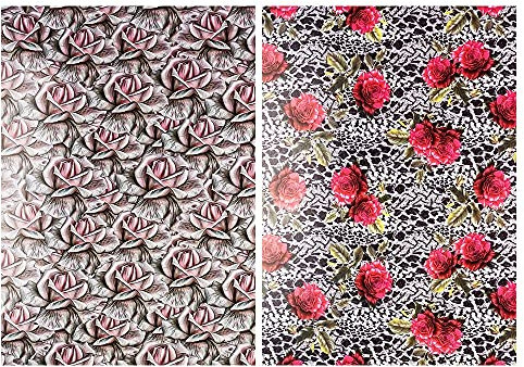 Ideen mit Herz Motiv-Glossy-Karton, Elegante Rosen, 2 verschiedene Designs, DIN A4, 20 Bogen