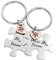 Gualiy Unisex-Schlüsselanhänger - Herren Edelstahl Schlüsselanhänger, EIN Paar Puzzle graviert mit You Are My Person. Silber Stil C