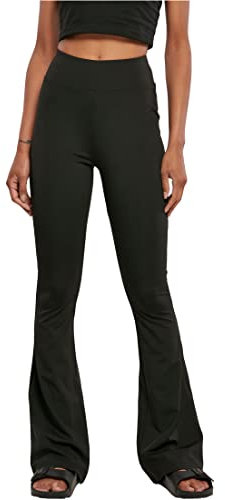 Urban Classics Damen Ladies Recycled High Waist Flared Leggings, Black, XL