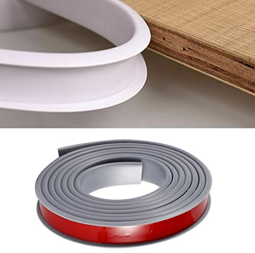 Kantenband, Möbelband, U-Form, TPE-Kantenschutzstreifen, Kantenband, Holzbrett-Bandeinfassungsstreifen für Schrank, Kleiderschrank, Holzbrett und geformte Ausschnitte (5 m × 22 mm, grau)