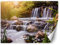 Feeby Papier Peint Intissé Cascade Chute d'eau Nature 400x280 cm blanc XXL Moderne Décoration Murale Tableaux Muraux Tapisserie Salon Chambre à coucher Des rochers Forêt L'eau