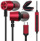 USB C Headphones Type C Earphones for iPhone 16 Pro Max 16e 15 Plus Pixel 9 for Samsung A53 A54 A35 Galaxy S24 S23 A16 A26 A36 A56 for Xiaomi 14 Noise Canceling Magnetic In-Ear Wired Earbuds with Mic