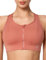 Yvette Starker Halt Sport BH Große Brüste mit Vorderverschluss Mesh Ringerrücken Ohne Bügel für Fitness Lauf, Rosa,XL Große Größen