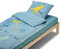Caradou Parure de Lit Enfant T-Rex, 3 Pièces sans Couette, 90x190 cm, Coton, Bleu Vert