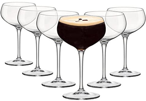 Bormioli Rocco Verres de Martini à Expresso Bartender - Prosecco Prosecco VIN SOULING SOULISER Sauceres - 305ml - Clear - Pack de 12