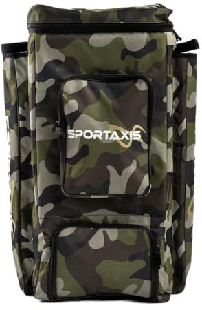 SPORTAXIS Cricket-Tasche für Cricket-Kit, mehrere Fächer, verstellbare, gepolsterte Riemen, ideale Cricket-Tasche mit Rucksack-Funktion